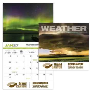 Weather Appointment Wall Calendar - Stapled